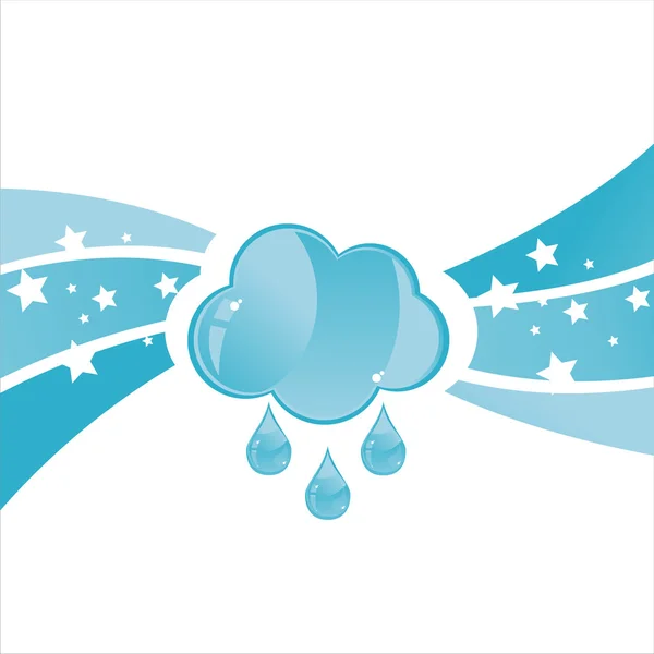 Regniga moln bakgrund — Stock vektor