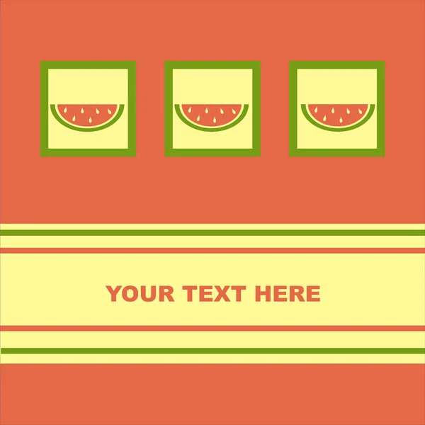 Carte melons — Image vectorielle