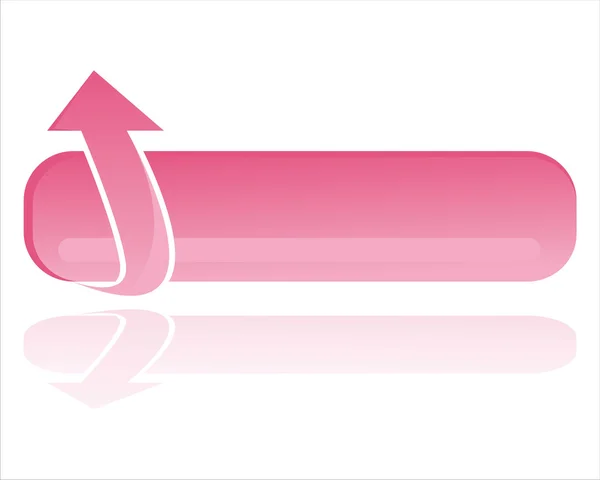 矢印の付いたピンク バナー — ストックベクタ