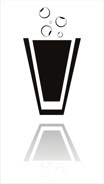 Svart cocktail ikonen — Stock vektor