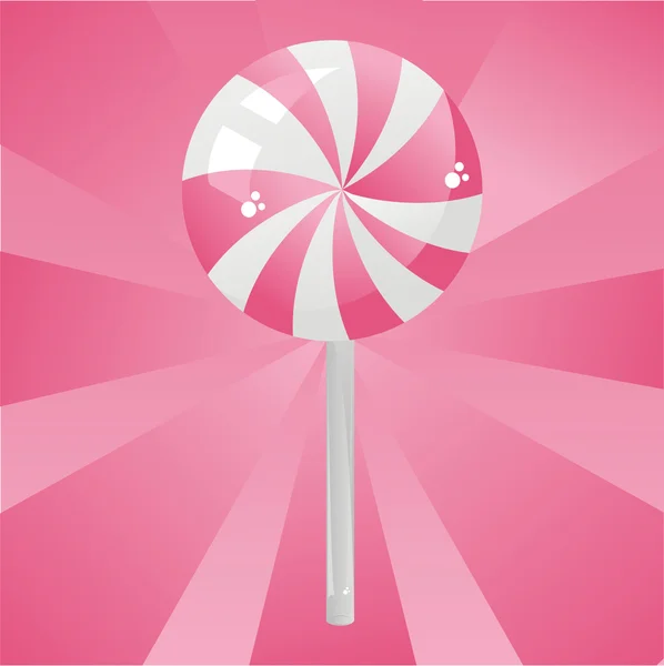 ピンクのロリポップの背景 — ストックベクタ