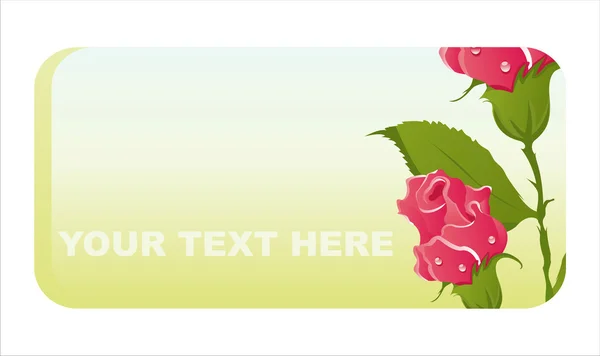 Belle bannière roses — Image vectorielle