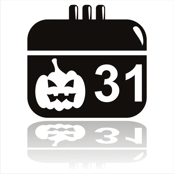 stock vector Halloween calendar icon