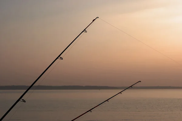 Rybaření za soumraku — Stock fotografie