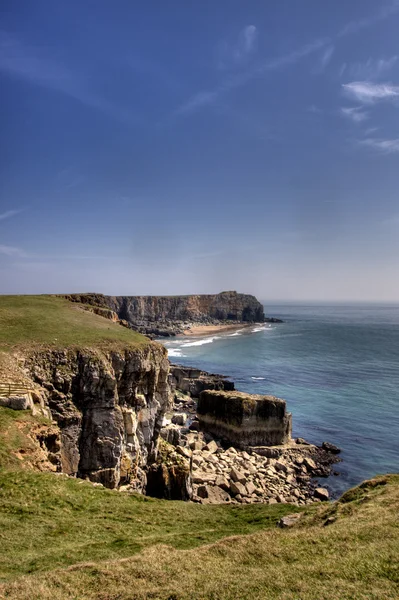 Linea costiera e spiaggia del Pembrokeshire Fotografia Stock