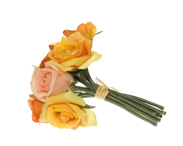Sárga, rózsaszín és narancssárga Rózsa csokor virág — Stock Fotó