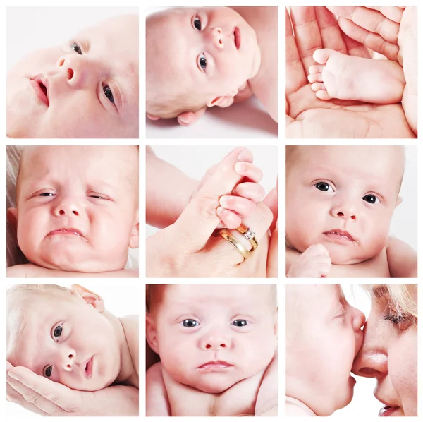 Collage cara de bebé —  Fotos de Stock