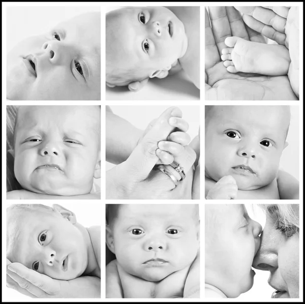 Colagem de rosto de bebê — Fotografia de Stock