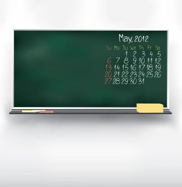 Kulas kalendarz na tablicy. listopad 2012 — Wektor stockowy