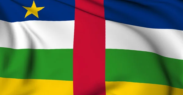 Centralafrikanska republikens flagga — Stockfoto