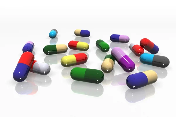 Pills 3d render — Stock Photo, Image