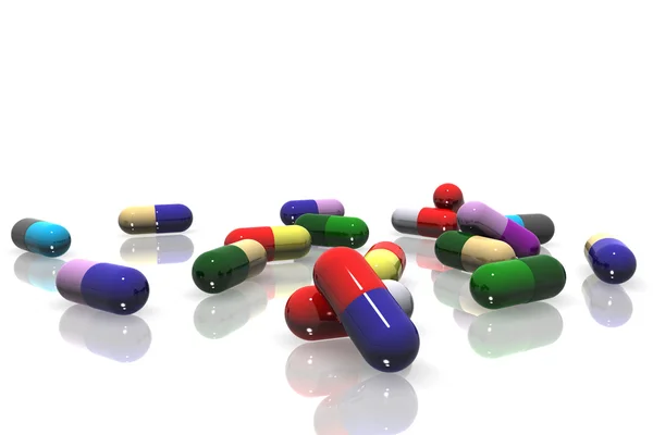 Color Pills render — Stock Photo, Image