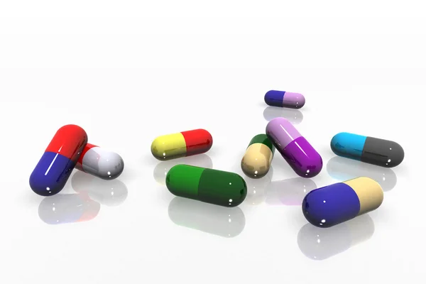 Pills render — Stock Photo, Image