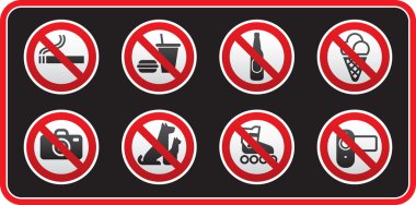 Prohibited Signs sticker clipart