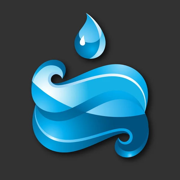 Niebieski znak wody szary tło. 10 eps — Wektor stockowy