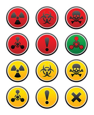 Symbols of hazard clipart