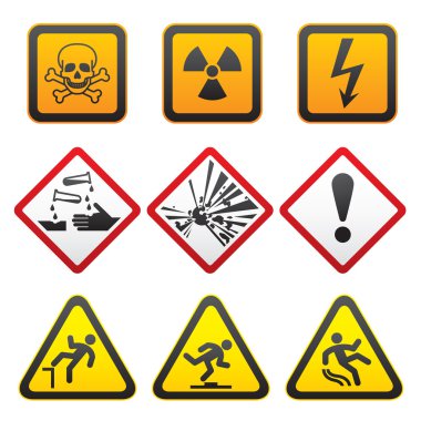 Warning symbols - Hazard Signs-First set