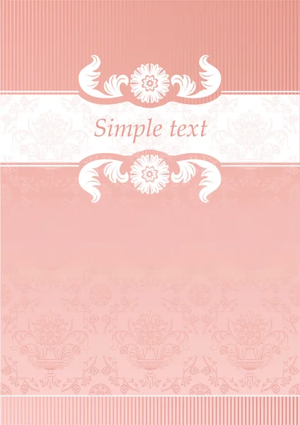 Pink Decorative Frame-template — Stock Vector