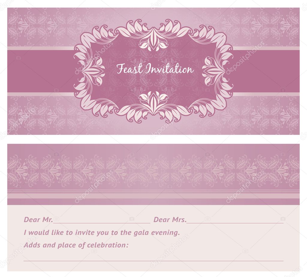 Feast-invitation, background, template