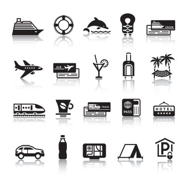 Signs. Tourism. Travel. Sports. First set clipart