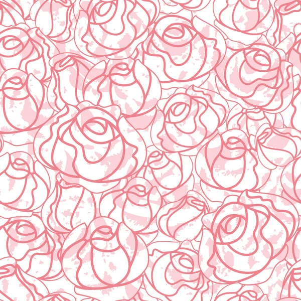Naadloze rozen patroon, achtergrond — Stockvector