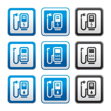 Filling station sign, symbol, pictogram clipart