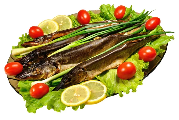 stock image Smoked pike