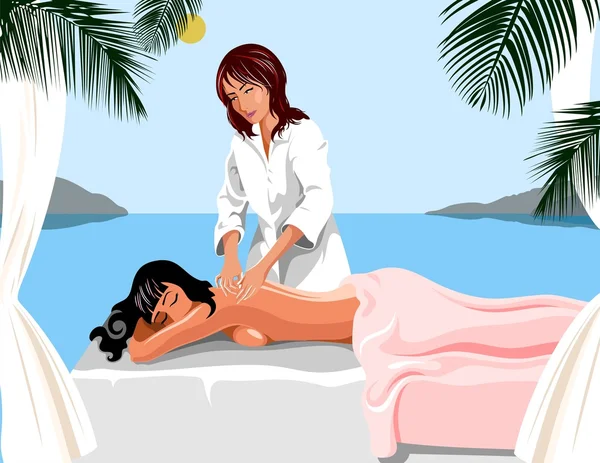 Massage spa — Image vectorielle