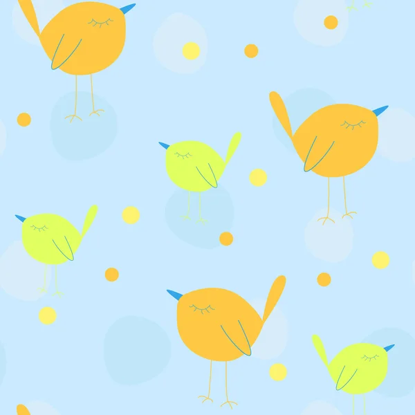 Uccello. Senza cuciture — Vettoriale Stock