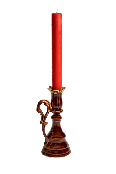 Červená svíčka. — Stock fotografie