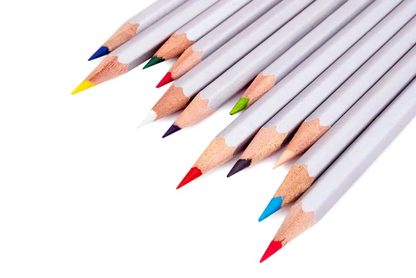 Silberschalen-Bleistifte. — Stockfoto