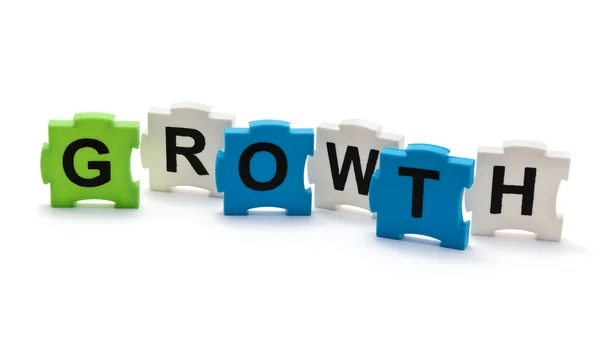 Growth puzzle. — Stock Photo, Image