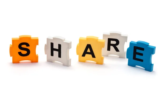 Share puzzle. — Stock Photo, Image