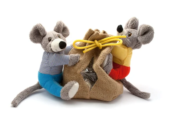 Myszy z torba — Zdjęcie stockowe