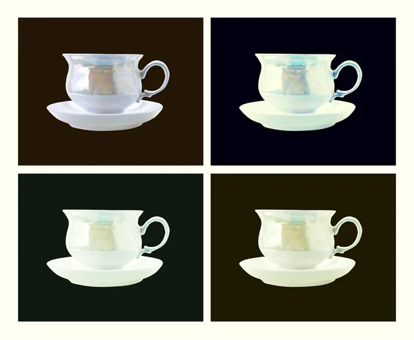 Кофейная чашка в стиле ретро — стоковое фото