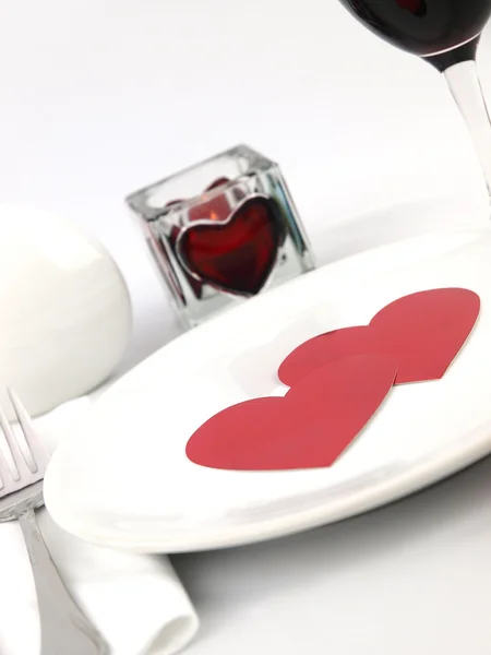 Mesa para refeição romântica — Fotografia de Stock