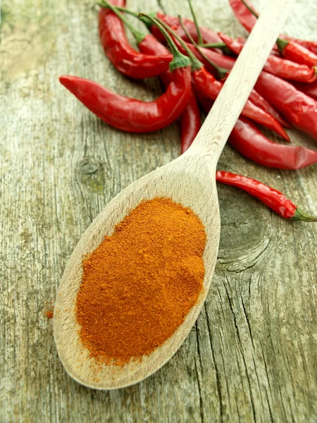 Paprika och röd chilipeppar — Stockfoto