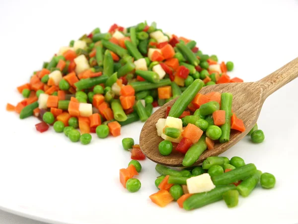 Donmuş karışık sebzeler — Stok fotoğraf