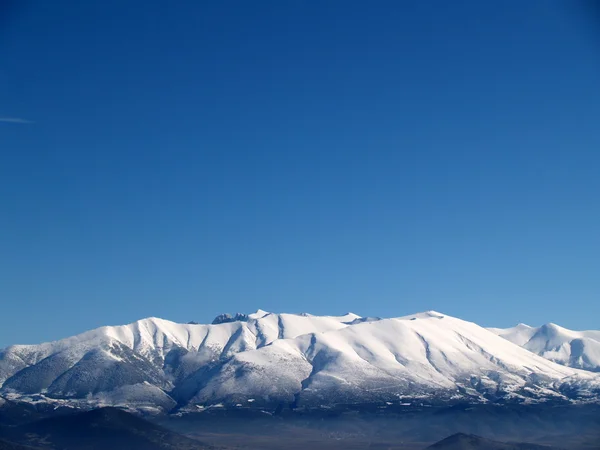 stock image Olympus Mountain covered by snow in Greece