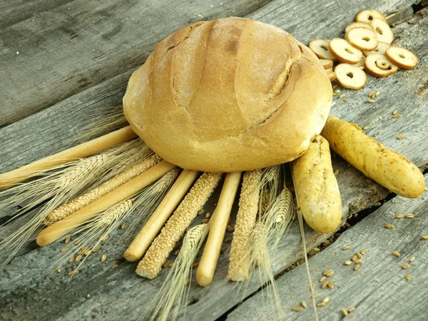 Hvitt bakt brød – stockfoto