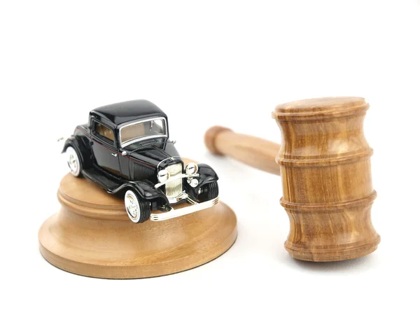 Gavel auction and car — Stock Photo, Image