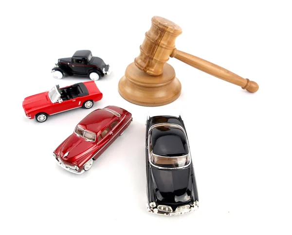 Ordförandeklubba auktion och bilar — Stockfoto