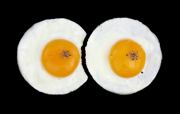 Huevos fritos como ojos — Foto de Stock
