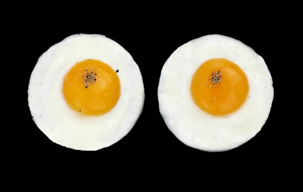 Huevos fritos como ojos — Foto de Stock
