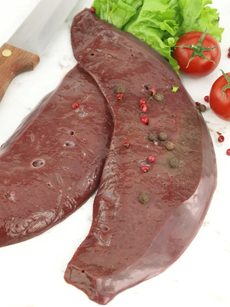 Fresh raw liver — Stock Photo, Image