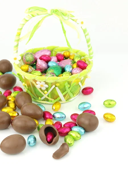 Csokoládébol készitet tojások — Stock Fotó