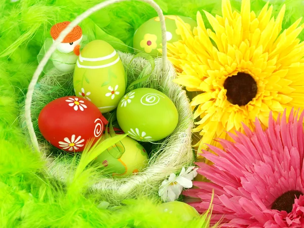 春花和复活节彩蛋 — 图库照片