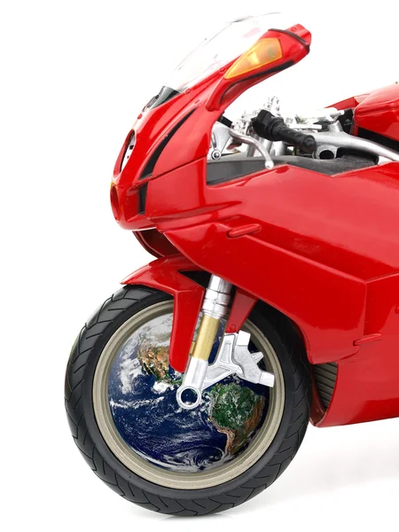 Utazás a világ egy motorkerékpár — Stock Fotó