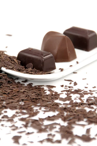 Шоколад и решетка шоколада — стоковое фото
