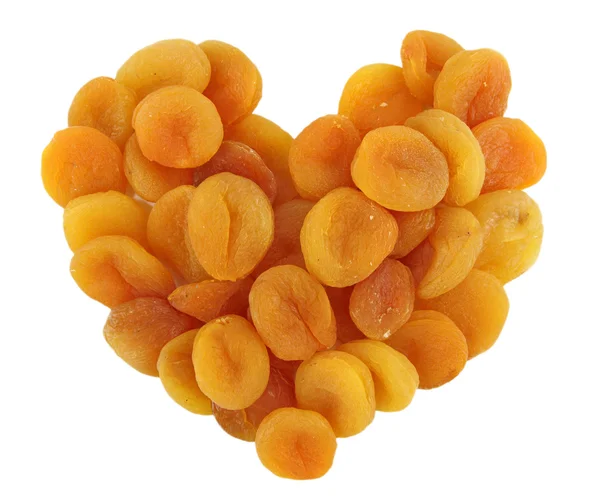 Hjärtat av torkade aprikoser — Stockfoto